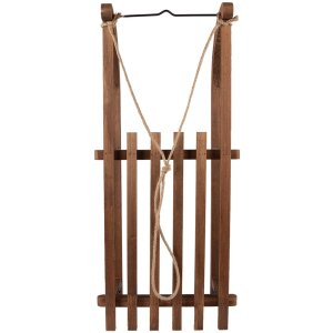 Clayre & Eef Déco Traîneau Bois Marron 80x37x20 cm Vintage Décoration de Noël