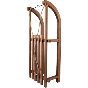 Clayre & Eef Déco Traîneau Bois Marron 80x37x20 cm Vintage Décoration de Noël
