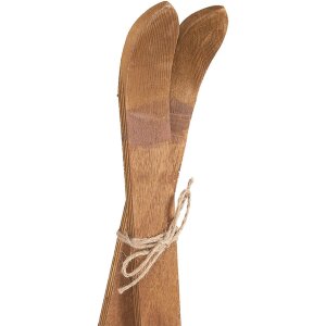 Clayre & Eef Décoration Ski Set 2 Marron Bois Fer 60 cm Vintage Style Rétro