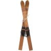 Clayre & Eef Décoration Ski Set 2 Marron Bois Fer 60 cm Vintage Style Rétro