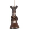 Clayre & Eef Déco Cloche de vache Rétro Bois Fer 7x8x15 cm Style Vintage