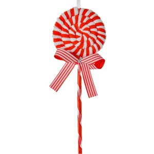 Clayre & Eef 66114R Pendentif Lollipop rouge blanc...