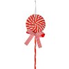 Clayre & Eef 66114R Pendentif Lollipop rouge blanc 9x2x25 cm plastique