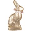 Clayre & Eef Lapin déco Or 11x5x22 cm Textile Plastique Noeud