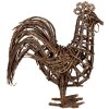 Clayre & Eef Déco Poulet en rotin Marron 34x15x39 cm Style campagne Intérieur Extérieur