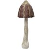 Clayre & Eef Champignon décoratif brun-or Ø15x40 cm Style baroque Plastique Décoration