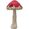 Clayre & Eef 66171 Champignon décoratif rouge or Ø17x29cm style baroque plastique