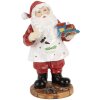 Clayre & Eef 6PR5725 Figurine du Père Noël rouge blanc 8x6x13 cm Polyrésine