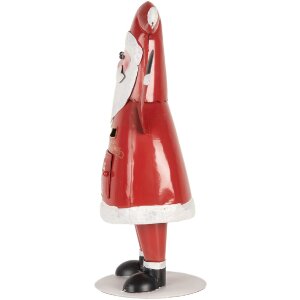 Clayre & Eef 6Y5853 Boîte aux lettres Santa Claus rouge blanc 16x14x35 cm