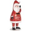 Clayre & Eef 6Y5853 Boîte aux lettres Santa Claus rouge blanc 16x14x35 cm