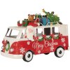 Clayre & Eef 6Y5855 Modèle de bus LED Rouge Blanc 31x15x21 cm Fonctionnement sur piles