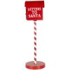 Clayre & Eef Boîte aux lettres Letters to Santa Rouge Ø15x50cm style campagnard métal