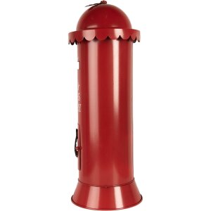 Clayre & Eef 6Y5859 Boîte aux lettres Rouge Ø19x52cm Santas Express Delivery