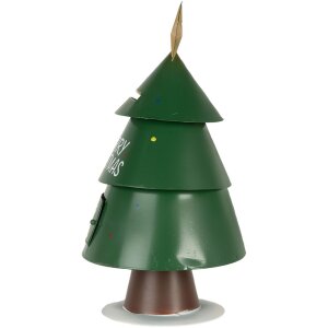 Clayre & Eef Boîte aux lettres de Noël Letters to Santa vert Ø18x35cm