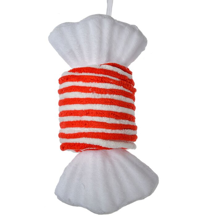 Clayre & Eef 66111R Pendentif décoratif Bonbon rouge blanc 11x8x20 cm