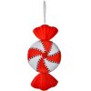 Clayre & Eef Pendentif de Noël Bonbon rouge blanc 13x5x25 cm