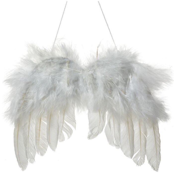 Clayre & Eef 66135 Suspension ailes dange blanc 20x1x16 cm