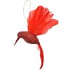 Clayre & Eef 66141 Pendentif de Noël oiseau rouge 22x5x15 cm plastique