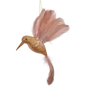 Clayre & Eef Pendentif oiseau rose or 22x5x15 cm...