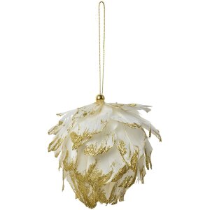Clayre & Eef 66147 Suspension Fleur blanc or 10x10x10...