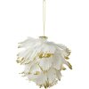 Clayre & Eef Pendentif Fleur blanc-or 12x12x12 cm style campagne Pendentif décoratif