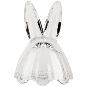 Clayre & Eef Bocal à provisions Lapin en verre clair Ø6x11cm style campagnard