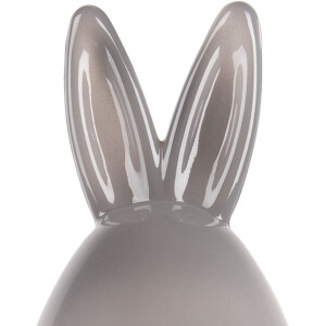Clayre & Eef Bocal à provisions Lapin Gris Ø9x17cm avec couvercle Style campagne