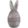 Clayre & Eef Bocal à provisions Lapin Gris Ø9x17cm avec couvercle Style campagne