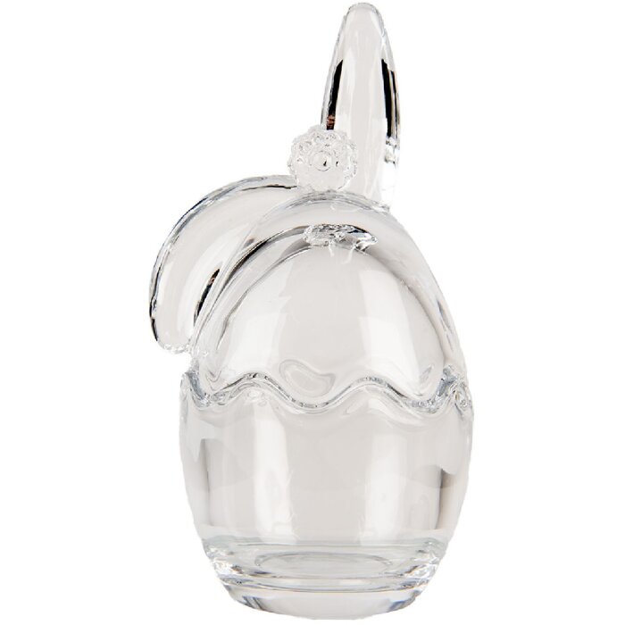 Clayre & Eef 6GL4950 Bocal à provisions Lapin verre clair 6x6x12 cm style rustique
