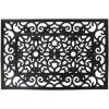 Clayre & Eef MC270 Paillasson Noir 60x40x1 cm Caoutchouc Rectangulaire Classique
