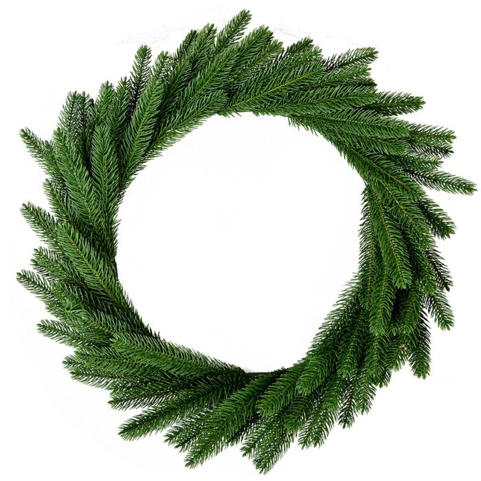 Clayre & Eef Couronne de Noël vert Ø63x7cm plastique Couronne décorative festive