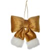 Clayre & Eef 66098S Noeud décoratif couleur or blanc 15x3x17 cm