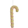 Clayre & Eef Pendentif canne à sucre jaune rose 10x3x26 cm plastique