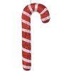 Clayre & Eef Pendentif de Noël canne à sucre rouge blanc 17 cm plastique
