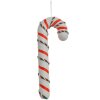 Clayre & Eef Pendentif de Noël canne à sucre blanc-rouge 26 cm plastique