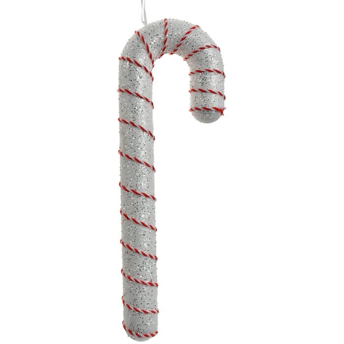 Clayre & Eef 66185 Pendentif canne à sucre blanc rouge 11x4x33 cm