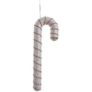 Clayre & Eef 66185 Pendentif canne à sucre blanc rouge 11x4x33 cm