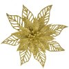 Clayre & Eef Décoration de Noël Fleur Or Ø15cm Lot de 2 plastique scintillant