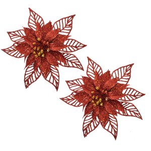Clayre & Eef Fleur de Noël Set 2pcs Rouge...