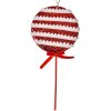 Clayre & Eef Décoration de Noël Lollipop rouge blanc 14x4x30 cm