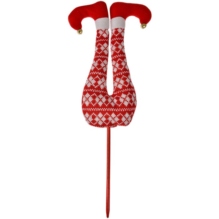Clayre & Eef 66193 Patte delfe de Noël rouge blanc 19x4x50 cm Deco Noël