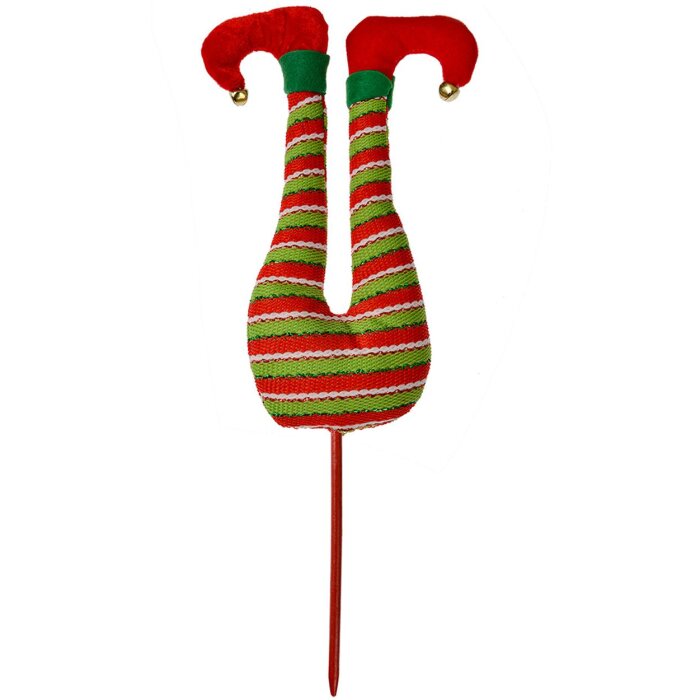 Clayre & Eef Patte delfe de Noël Décoration 19x4x50 cm Rouge Vert Blanc