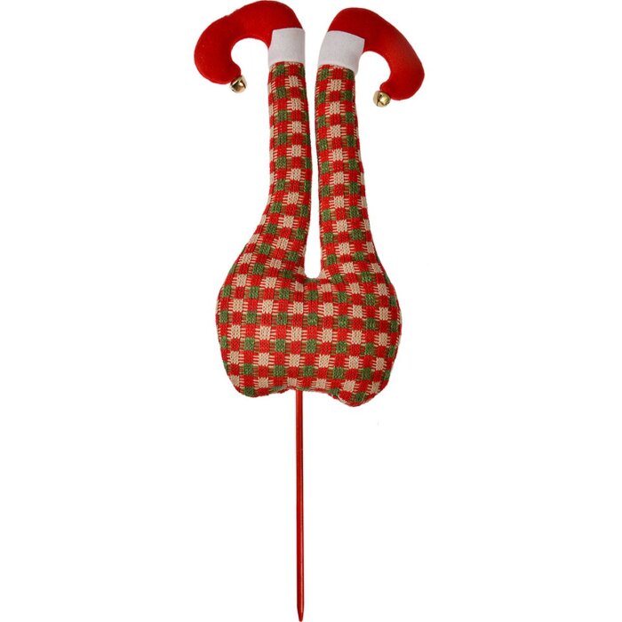 Clayre & Eef 66196 Patte delfe de Noël Décoration Rouge Vert Crème 67cm