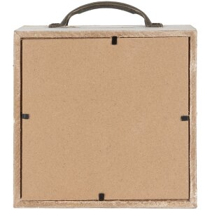Clayre & Eef 65878 Tirelire blanc 15x8x18 cm style campagnard MDF verre
