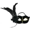 Clayre & Eef 66189 Masque noir or 22x9x21 cm Polyester avec plumes
