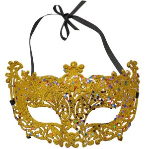 Clayre & Eef 66192 Masque Couleur or 18x8x11 cm...