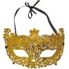 Clayre & Eef 66192 Masque Couleur or 18x8x11 cm Polyester Scintillant Bal masqué