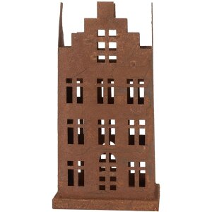 Clayre & Eef 6Y5775 Décoration maison set de 2 pièces métal brun style campagnard 11x11x21cm