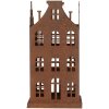 Clayre & Eef 6Y5775 Décoration maison set de 2 pièces métal brun style campagnard 11x11x21cm
