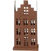 Clayre & Eef 6Y5775 Décoration maison set de 2 pièces métal brun style campagnard 11x11x21cm